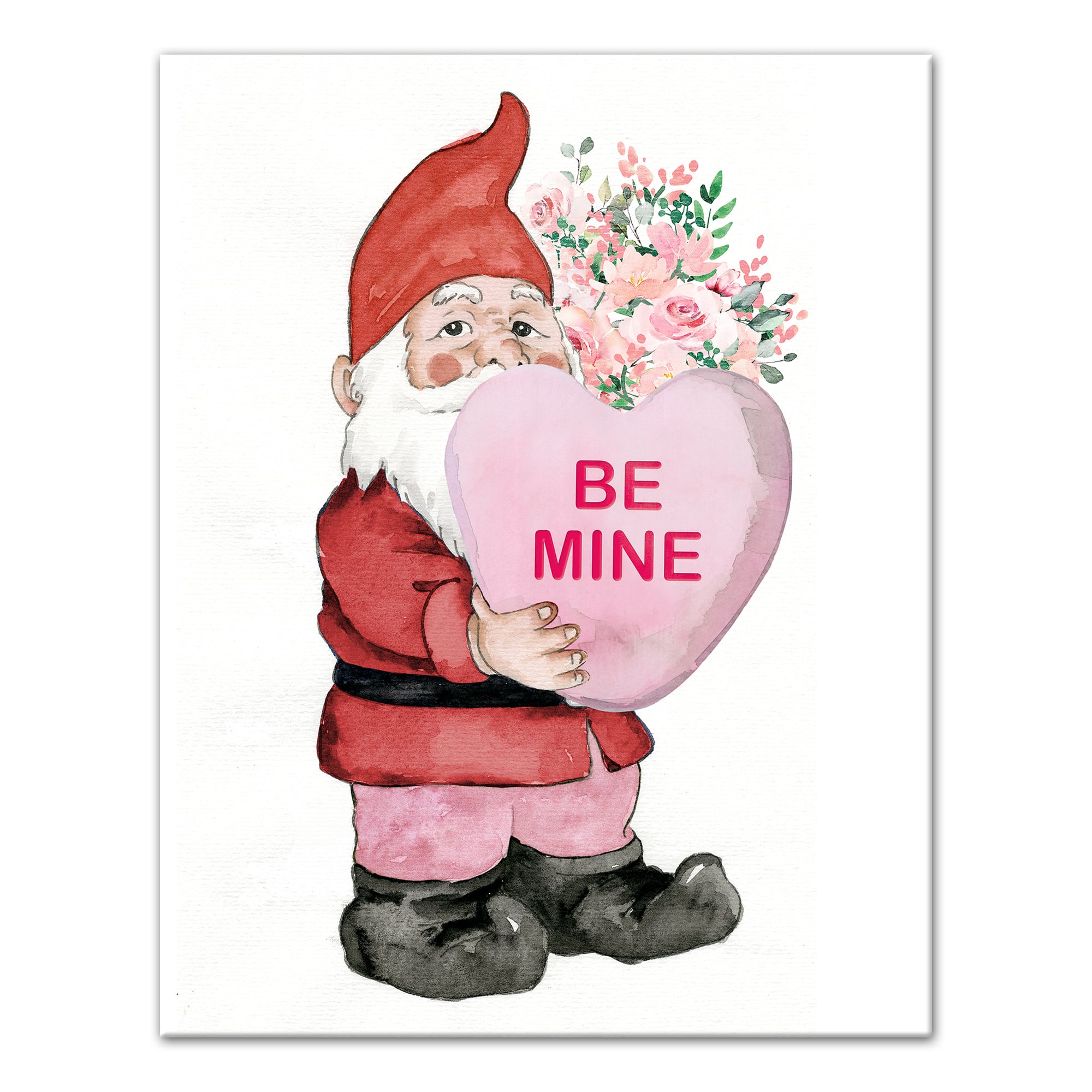 Be Mine Gnome Canvas Wall Art
